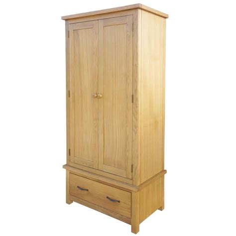 Garde Robe Avec Tiroir X X Cm Bois De Ch Ne Massif Vidaxl