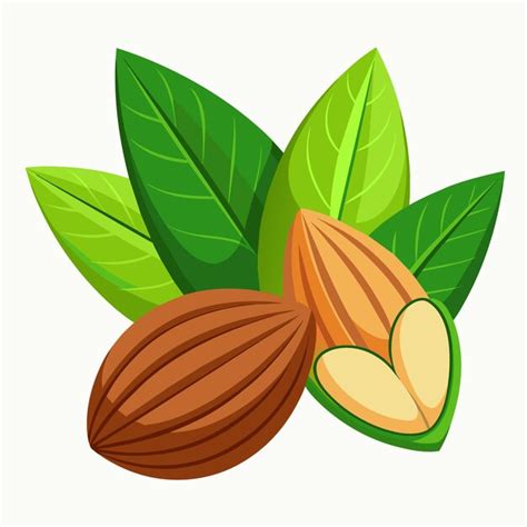 Ilustraci N O Icono Del Vector De Las Almendras Vector Premium