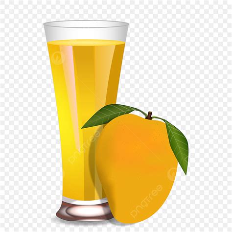 Mango Juice Clipart Hd PNG Realistic Mango Juice Glass With Shadow