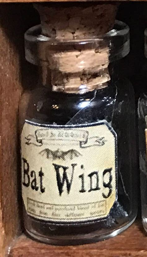 Dollhouse Size Bottle Of Pretend Bat Wings Miniature Etsy
