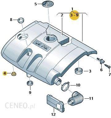 Volkswagen Oe Nowy Aso Tuleja Guma Pokrywy Silnika Filtra Vag