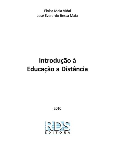 Livro Introducao A Educacao A Distancia Unidade Pdf