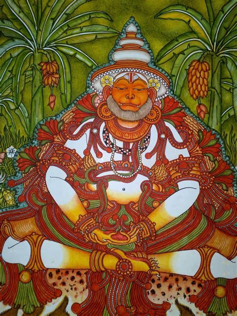 Hanuman Kerala Mural Painting Indian Art Ramayan Painting Posters