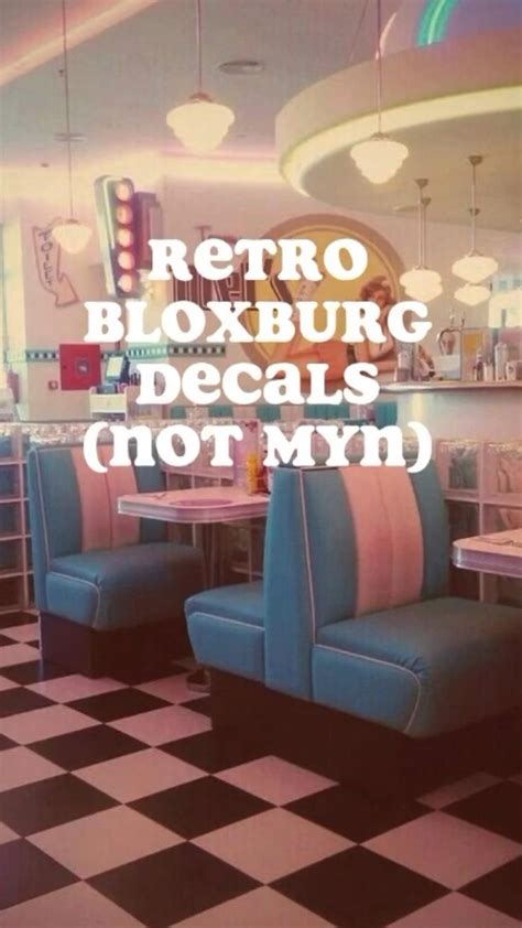 Retro Bloxburg Decals For Nostalgic Restaurant Decor