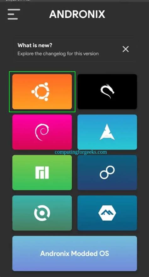 So führen Sie Linux auf Android Geräten mit der Andronix App aus