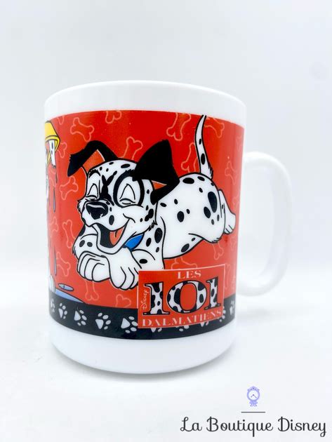 Tasse Les Dalmatiens Disney Mug Arcopal Vintage Chiens Rouge