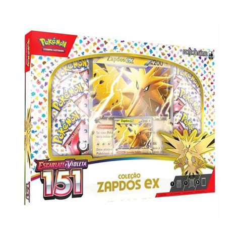 Cartas Pok Mon Box Cole O Especial Zapdos Ex Copag Deck De