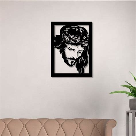 Quadro Individual Vazados Em MDF Jesus MadeiraMadeira