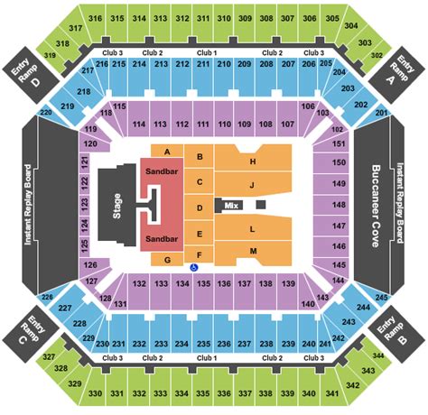 Raymond James Stadium Seating Chart Rows Seat Numbers And Club Seats