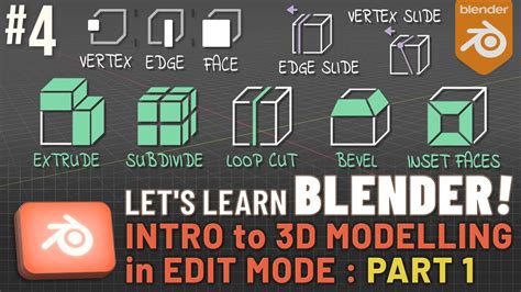 Lets Learn Blender 4 3d Modelling In Edit Mode Part 1 Youtube