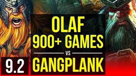 Olaf Vs Gangplank Top 900 Games Euw Master V9 2 Youtube