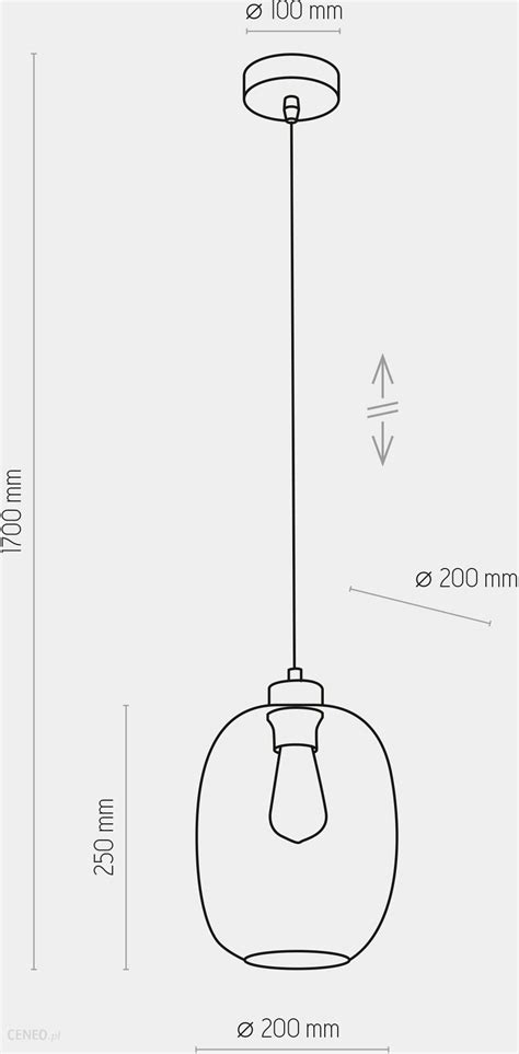 Tk Lampa Wisząca Elio Transparentna Owalna Szklana 1P B9549006