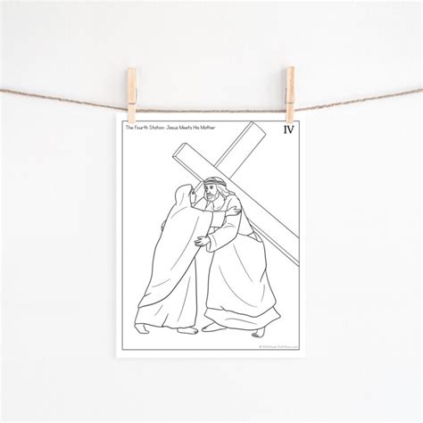 Stations of the Cross Coloring Pages Set (15 Coloring Pages)