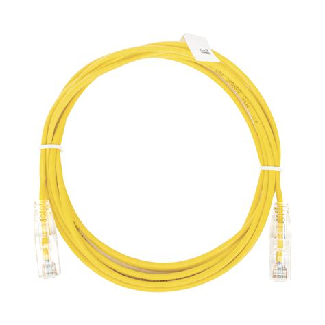 Cable de Parcheo Slim UTP Cat6 3 m Amarillo Diámetro Reducido 28 AWG