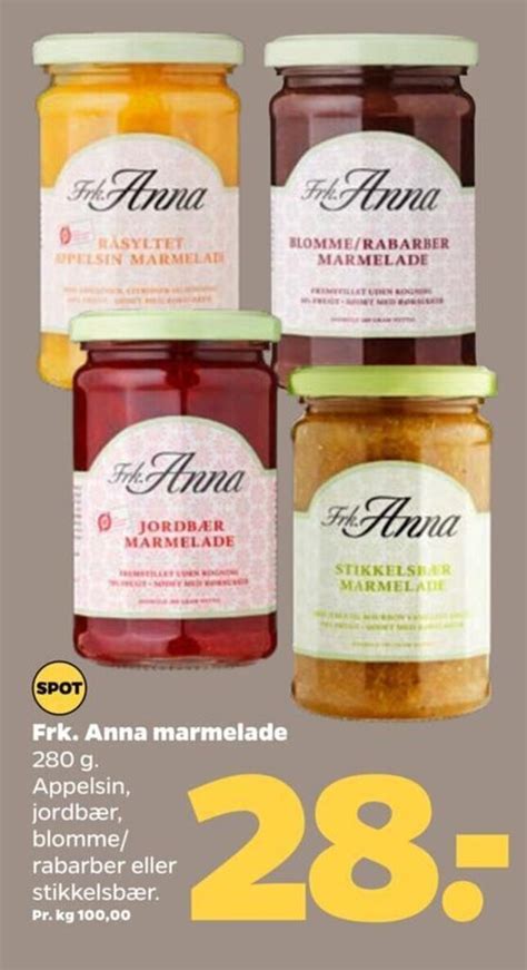 Frk Anna Marmelade 280 G Tilbud Hos Netto