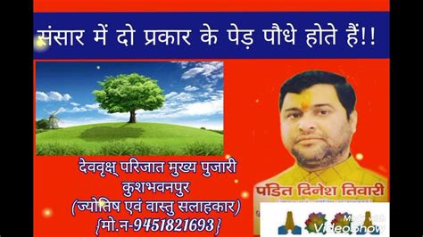 Sansar Me Do Prakar Ke Ped Paudhe Hote Hain🚩🙏 मुनि दिनेश त्रिपाठी 🙏🚩 Youtube