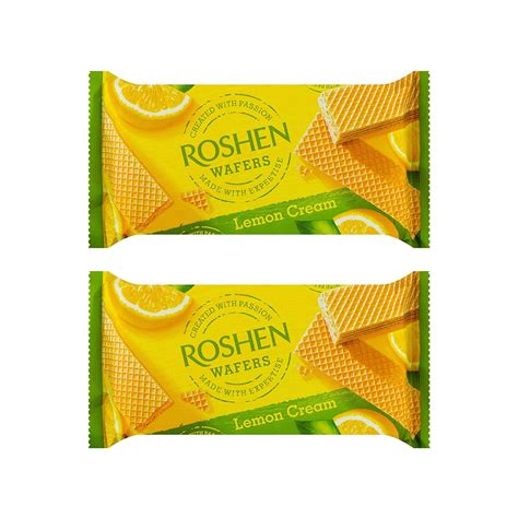 Roshen Crispy Flavorful Wafers Layered With Lemon Cream Filling Kosher