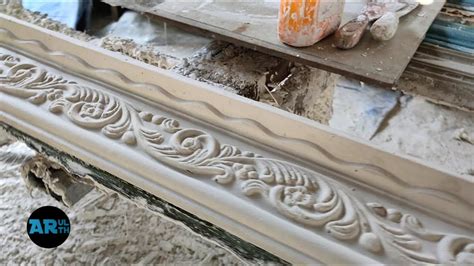 How To Make Gypsum Plaster Cornice Using Fiber Mold YouTube