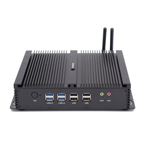 Безвентиляторный промышленный мини ПК Двойной Intel NIC Core i5 4200U 2 ...