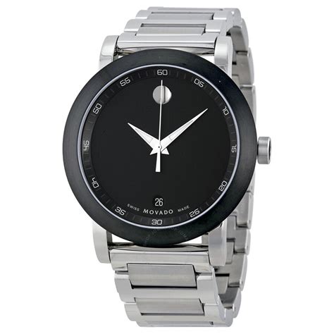 Movado Museum Black Dial Stainless Steel Men S Watch 0606604