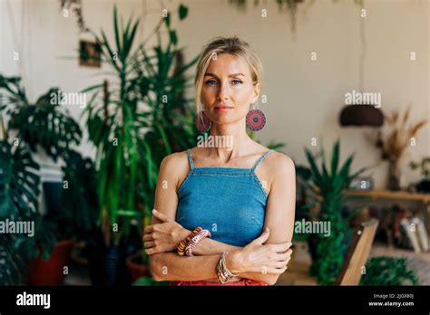 Portrait Of Gorgeous Blonde Woman Stock Photo Alamy
