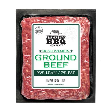 American BBQ Company 93 Lean Ground Beef 1 Lb Kroger