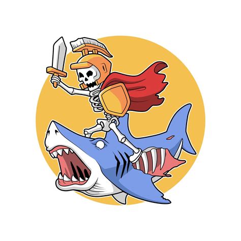 zombie shark illustration vector design 10596587 Vector Art at Vecteezy