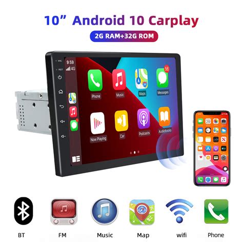 Factory Supply 10inch 2 32GB DSP RDS Carplay IPS Screen Universal 1DIN