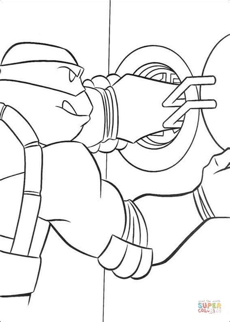 Donatello Enters The Safe Box Coloring Page Free Printable Coloring Pages