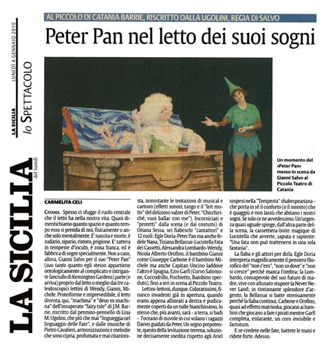 Peter Pan Piccolo Teatro Gianni Salvo