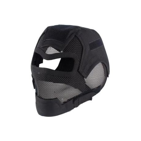 Máscara full face de rejilla para airsoft o paintball Negro Aventureros