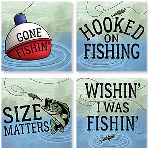 Carson Fishing Square House Coaster Set Coasters