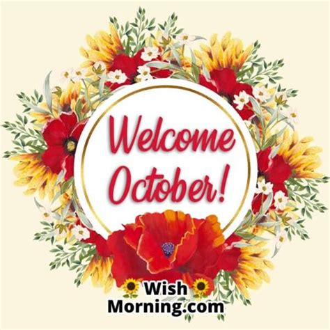 October Month Wishes Wish Morning