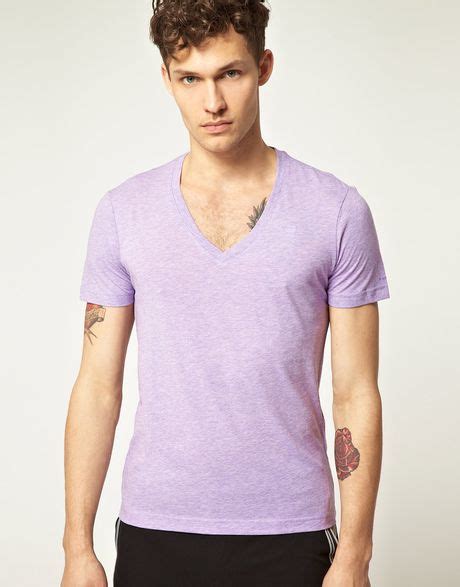 G Star Raw 2 Pack V Neck T Shirts In Purple For Men Pink Lyst