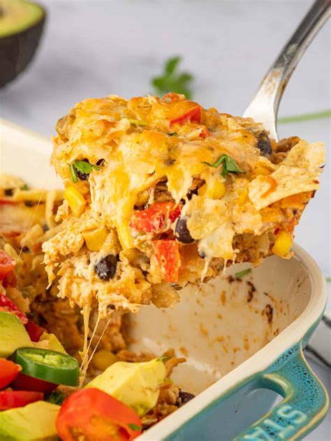 Easy Chicken Taco Casserole Recipe Cookin With Mima