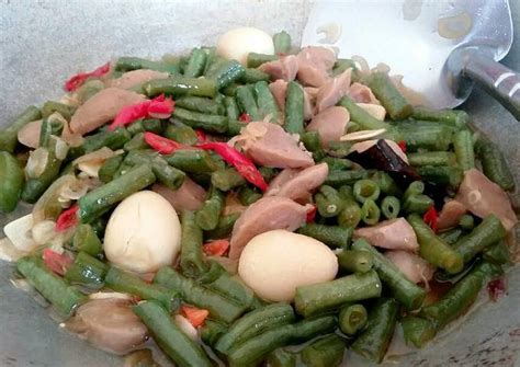 Resep Tumis Kacang Panjang Bakso Dan Telur Puyuh Oleh Santi Okta Cookpad