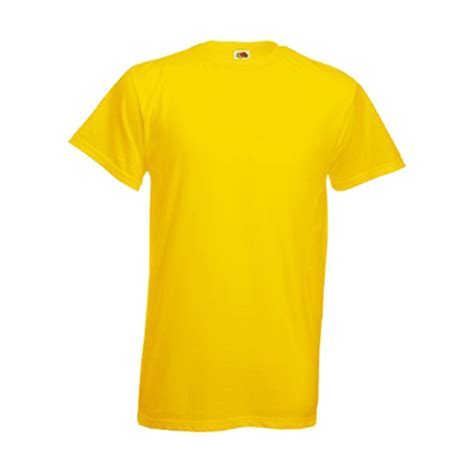 T Shirt Front And Back Yellow