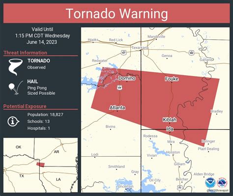 LimWx On Twitter RT NWStornado Tornado Warning Including Atlanta TX