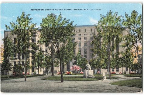 Postcard Jefferson County Court House Birmingham Ala Vtg Me6 Ebay