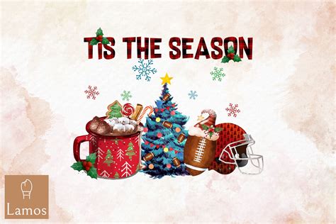 Football Tis The Season Christmas Graphic By Lamos Sublimation