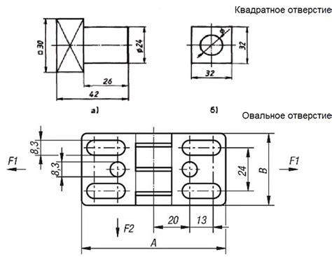 Виды отверстия на чертеже