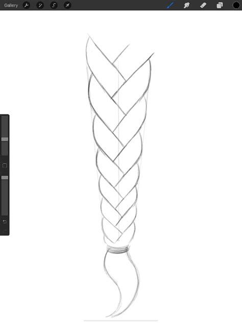 How To Draw A Braid Step By Step