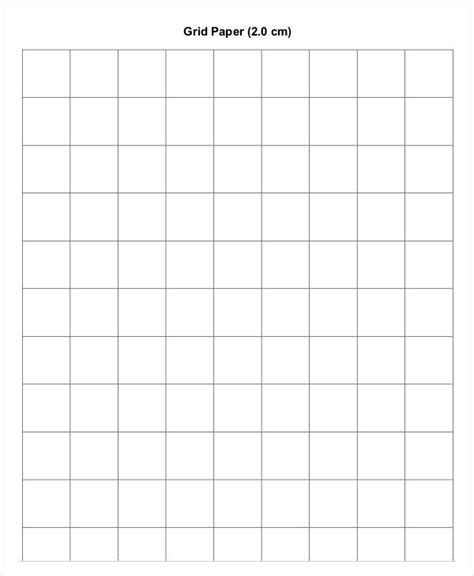 Printable Grid Paper Template - 12+ Free PDF Documents Download