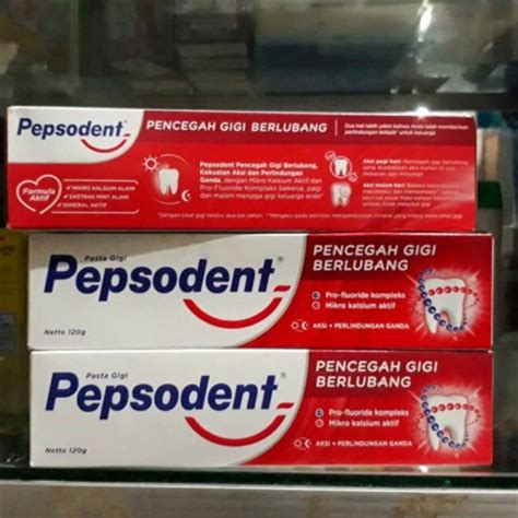 Jual Pasta Gigi Pepsodent Netto 120gr Pencegah Gigi Berlubang Shopee