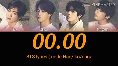 BTS Zero O Clock Lyrics Code Ko Han Eng YouTube