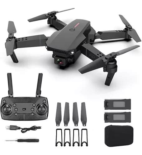 Drone E88 Con Doble Cámara Hd Negro 2 4ghz 2 Batería Cuotas sin interés