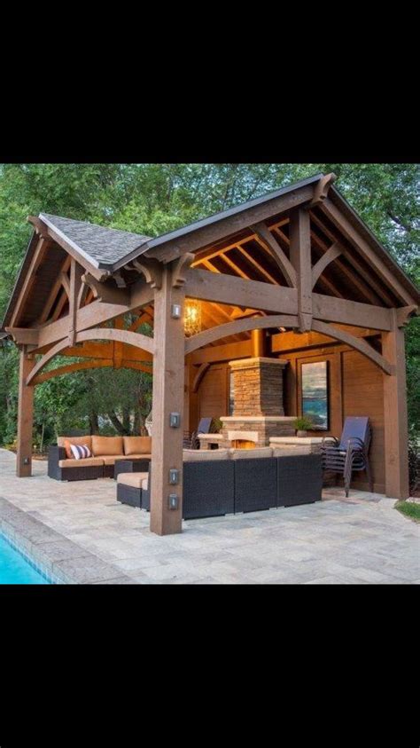 Gazebo | Backyard gazebo, Backyard fireplace, Outdoor pavilion