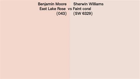 Benjamin Moore East Lake Rose 043 Vs Sherwin Williams Faint Coral SW