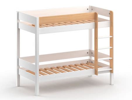 Lit superposé Blanc Bois Massif Landes Solide et Design Chambrekids