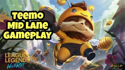 Wild Rift Teemo Mid Lane Gameplay League Of Legends Mobile Alph Wr